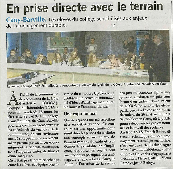 Zoom sur l'article : "En prise directe avec le terrain"