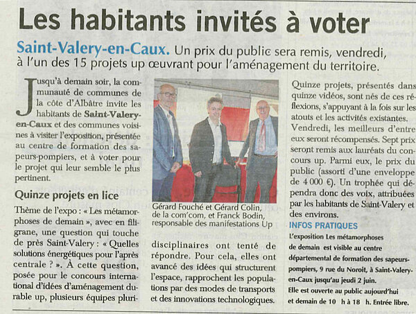 Zoom sur l'article : "Un concours international d'idées à Saint-Valery-en-Caux : les habitants invités à voter pour le prix du public"